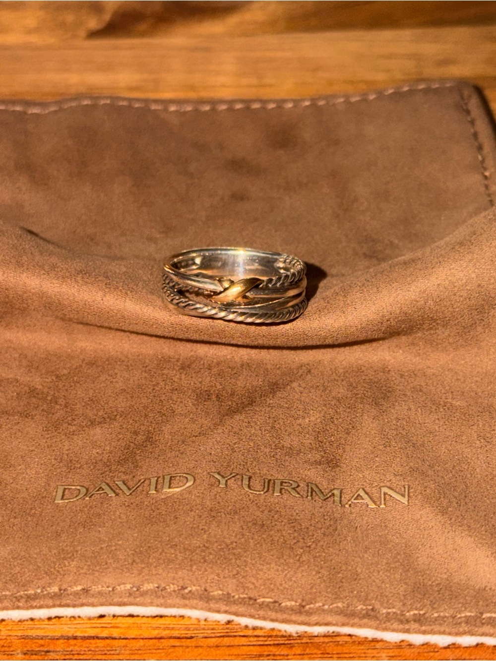 David Yurman X Crossover Ring - Size 8 - Authentic - Picture 14 of 15